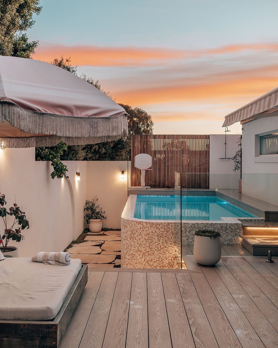 Twilight Dip with Skyline Views