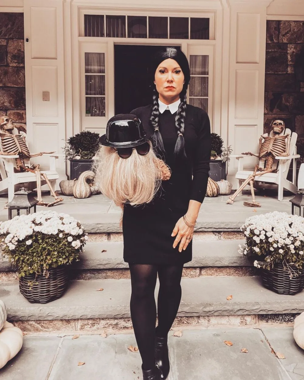 Wednesday Addams with Cousin Itt