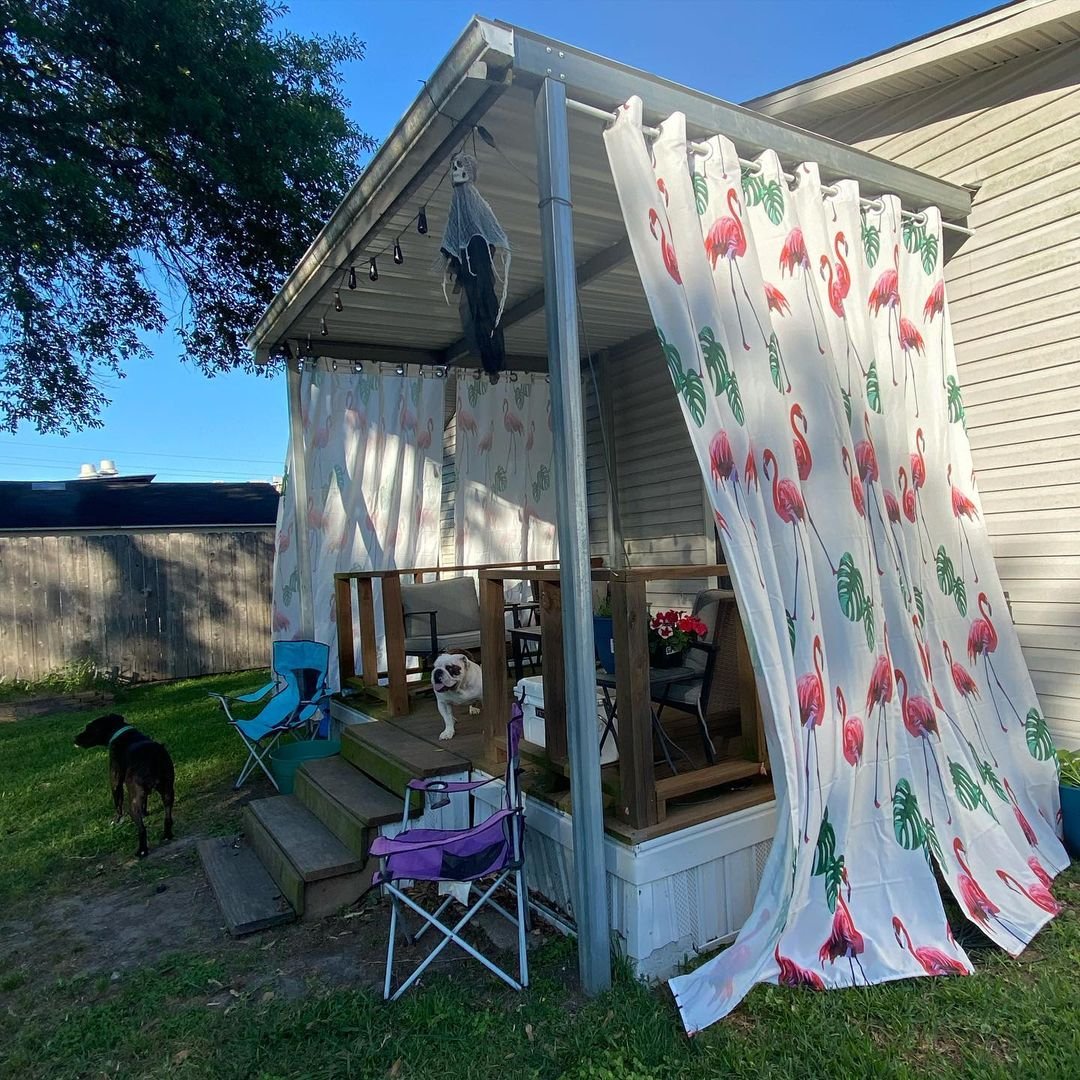 Whimsical Flamingo Drapes