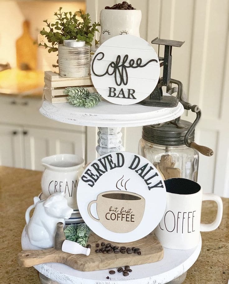 White Tiered Tray