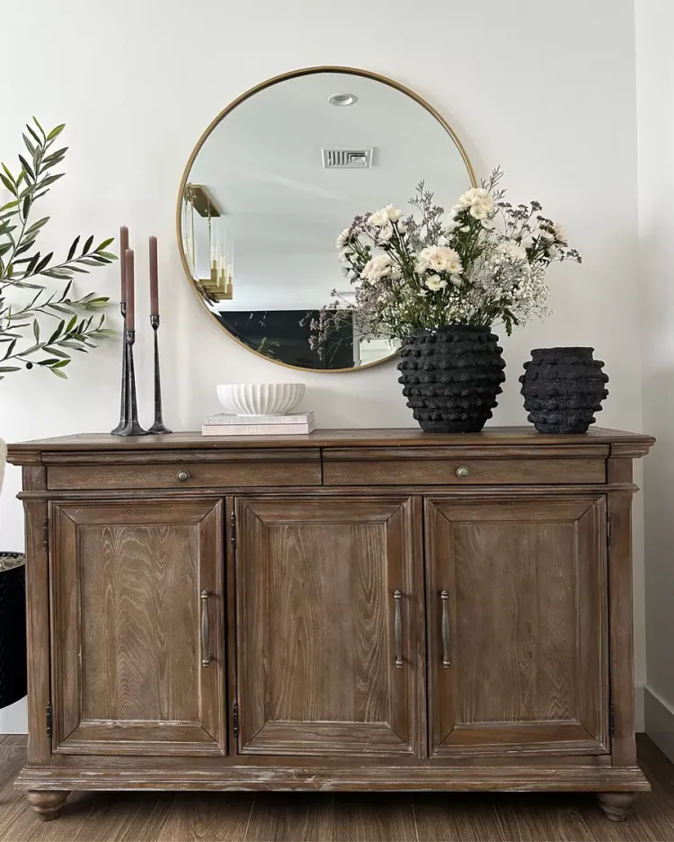 Wood Sideboard Styling