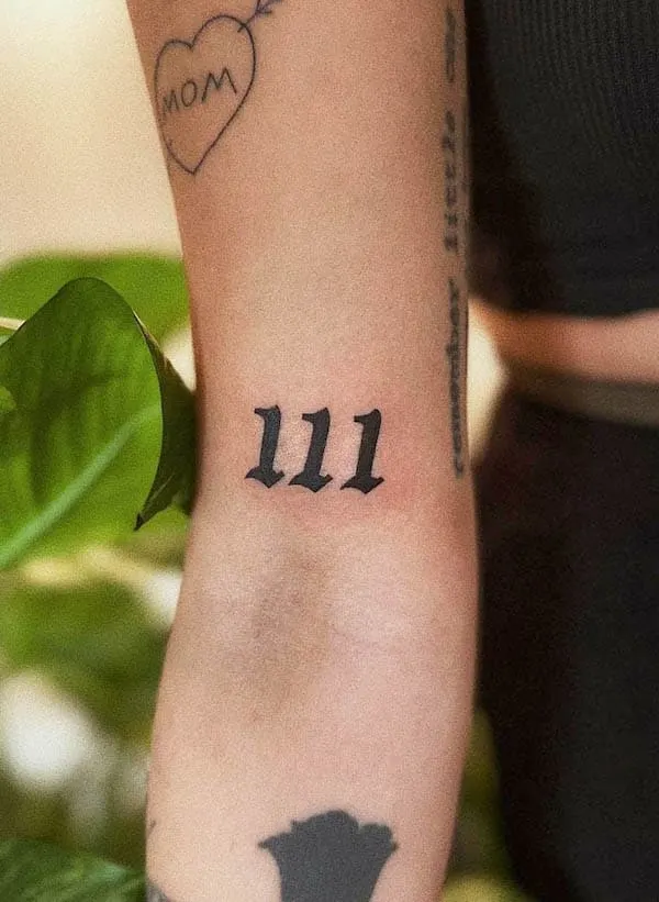 111 in bold