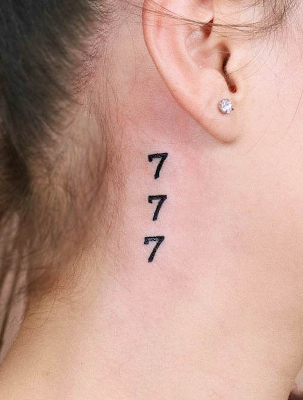 777 behind the ear