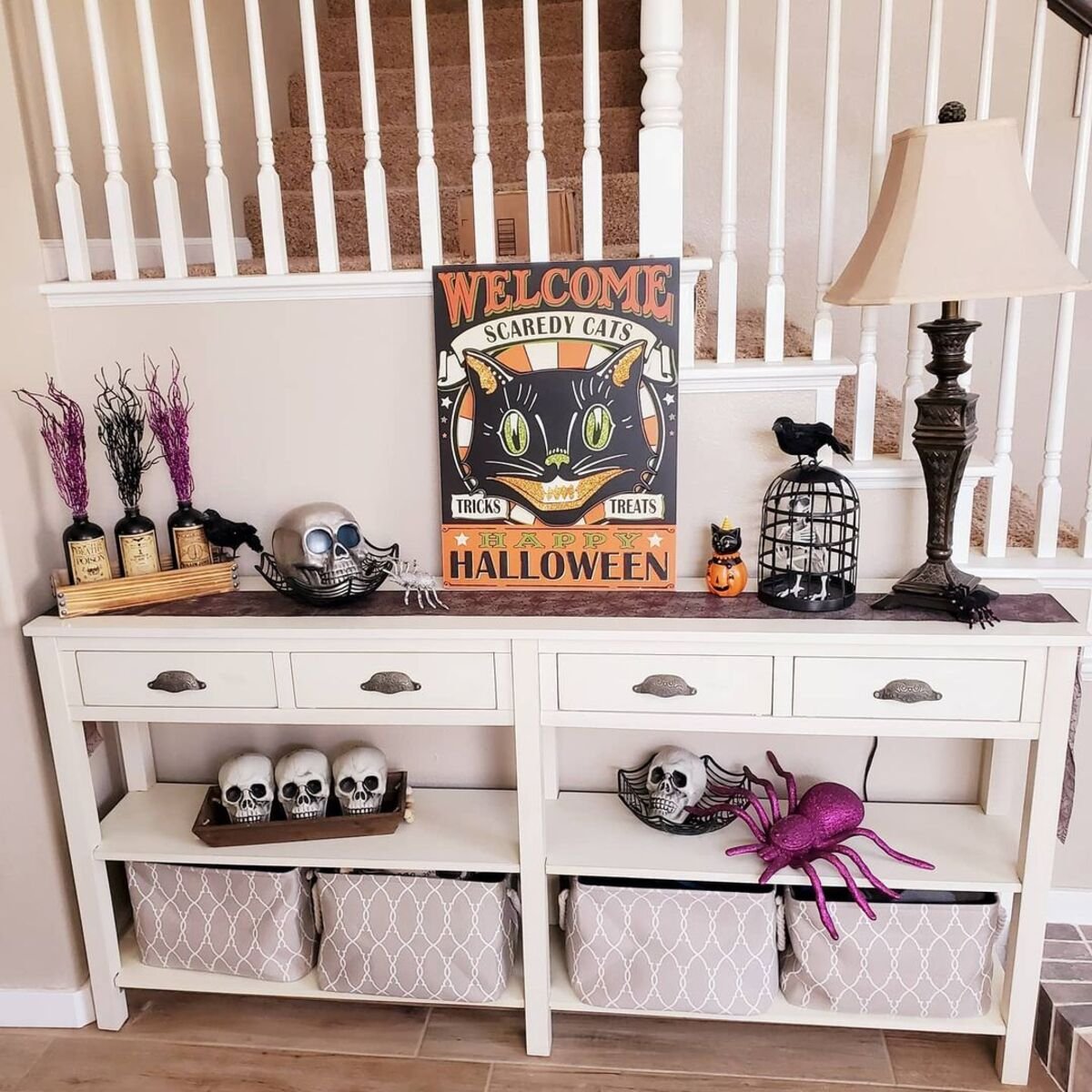 A Creepy Welcome Sign to Haunt Your Guests