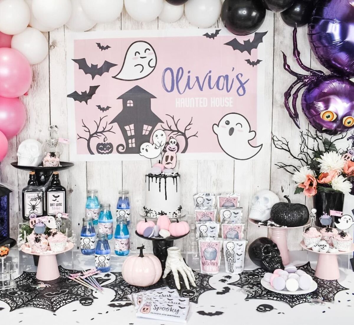 A Halloween Party with a Whimsical Pink Twist