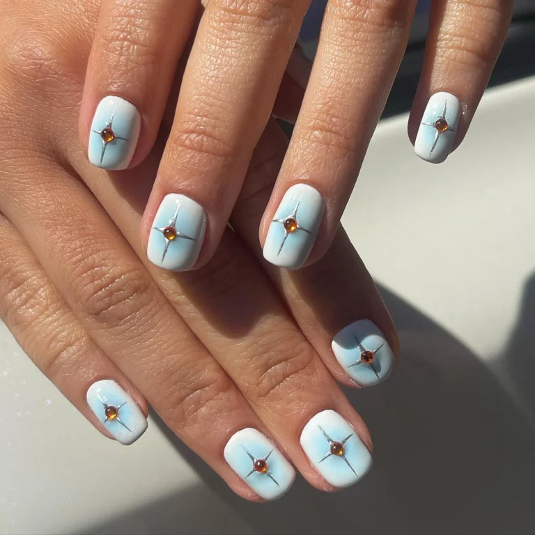 Air Brush Short Chrome Nails