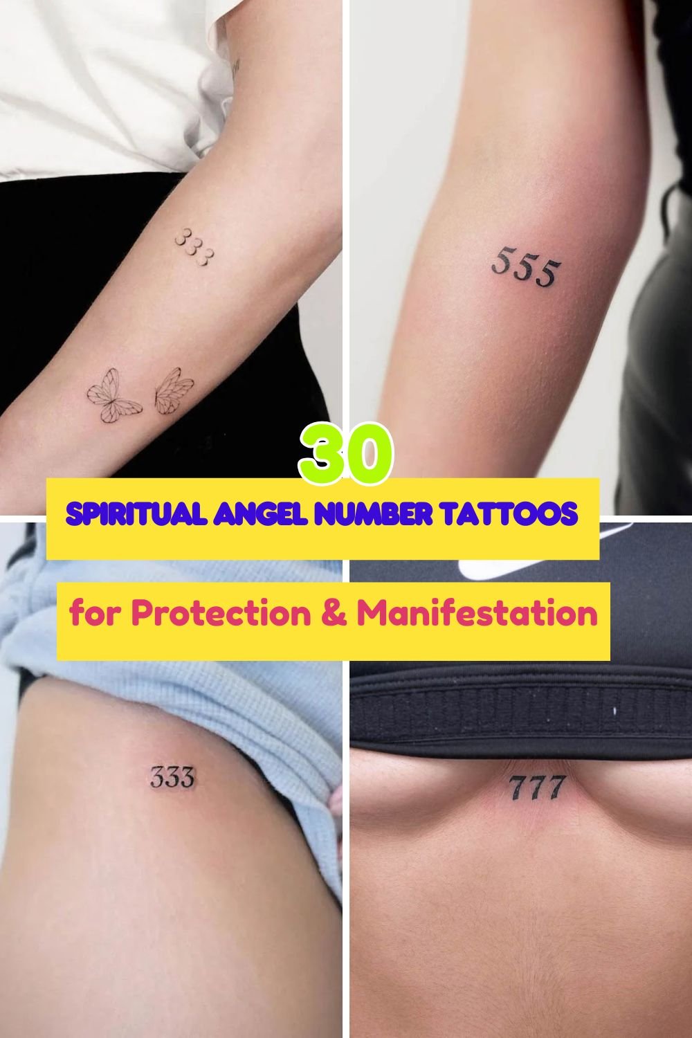 Spiritual Angel Number Tattoos
