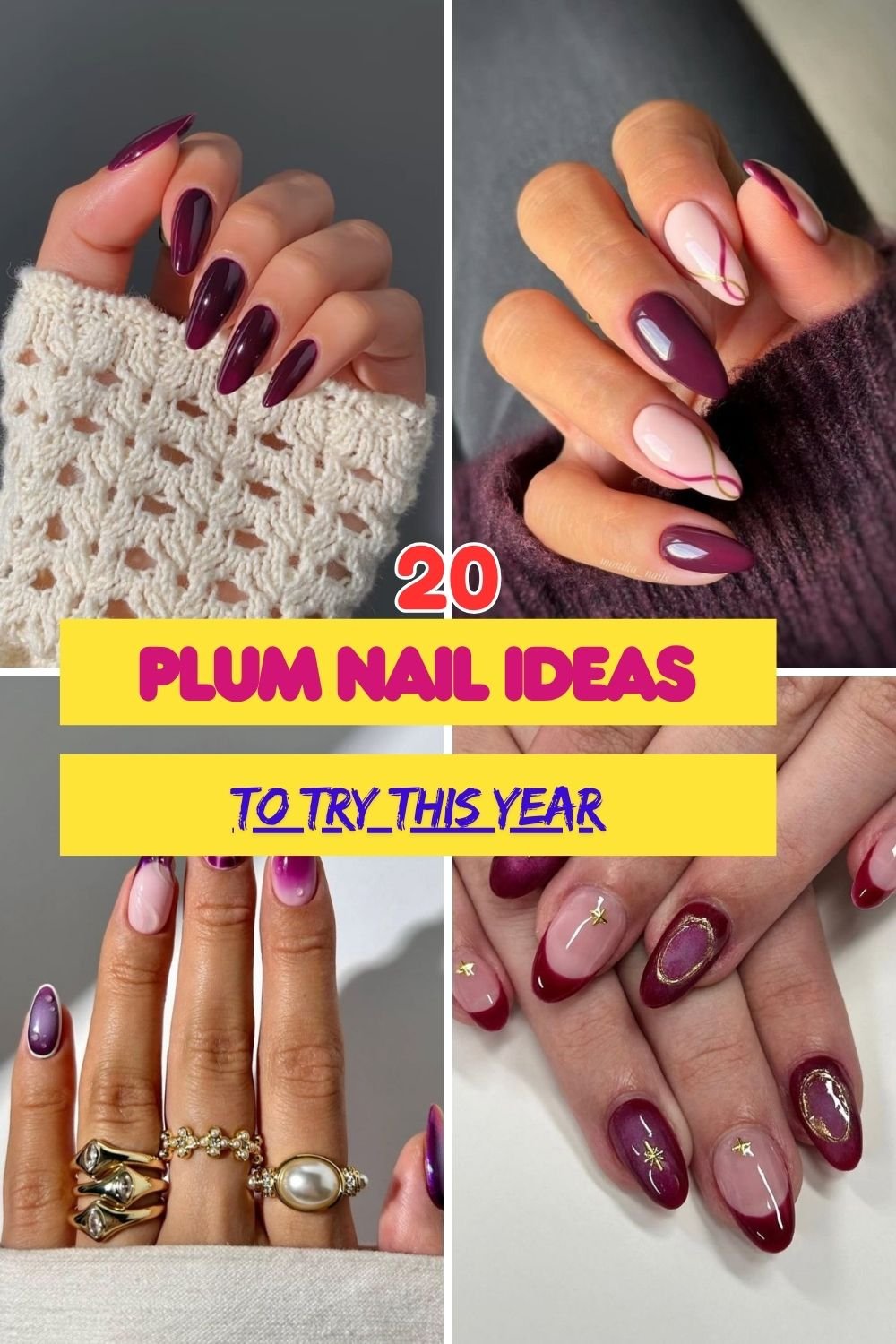 Gorgeous Plum Nail Ideas