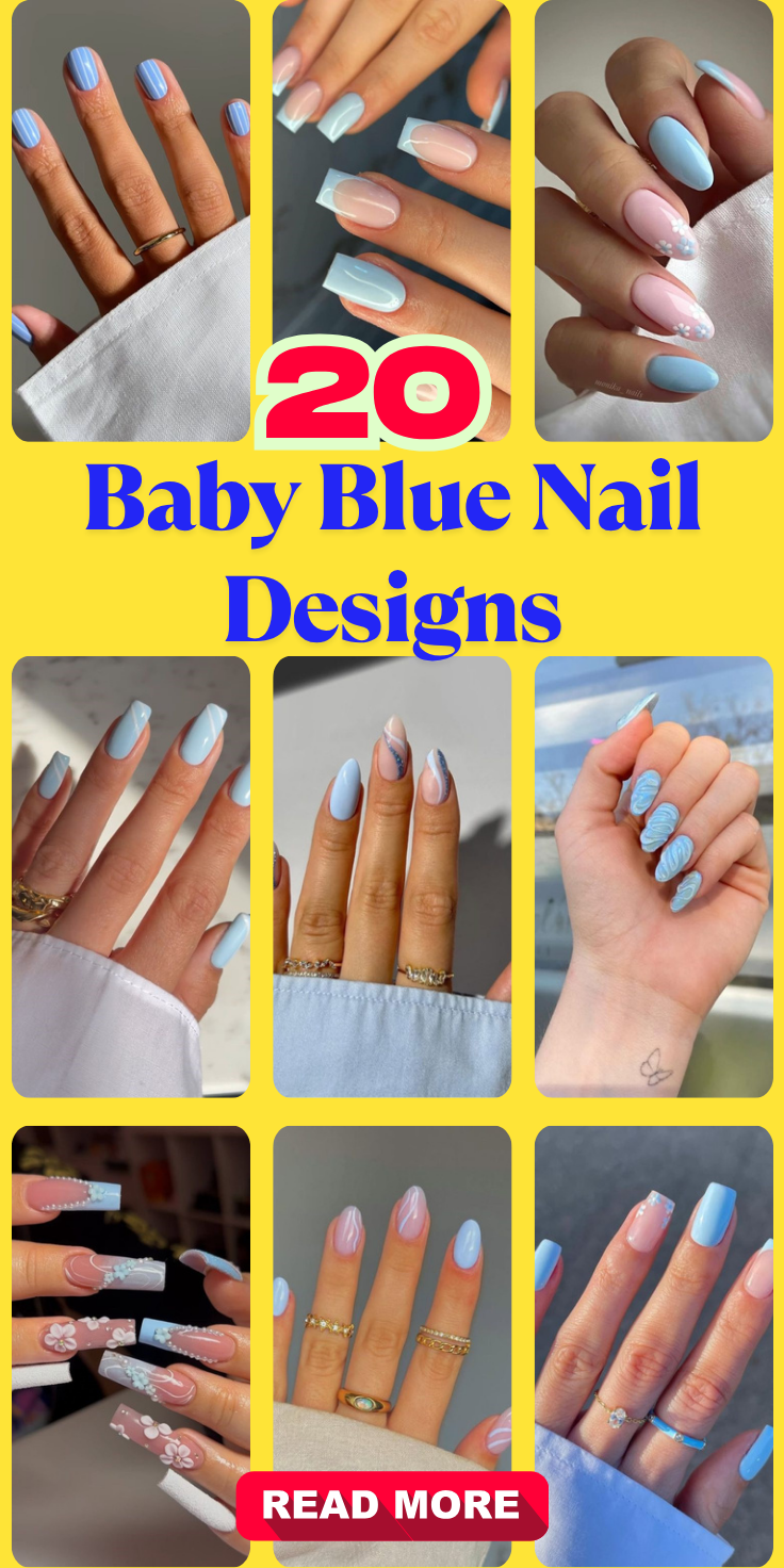 Baby Blue Nail Designs