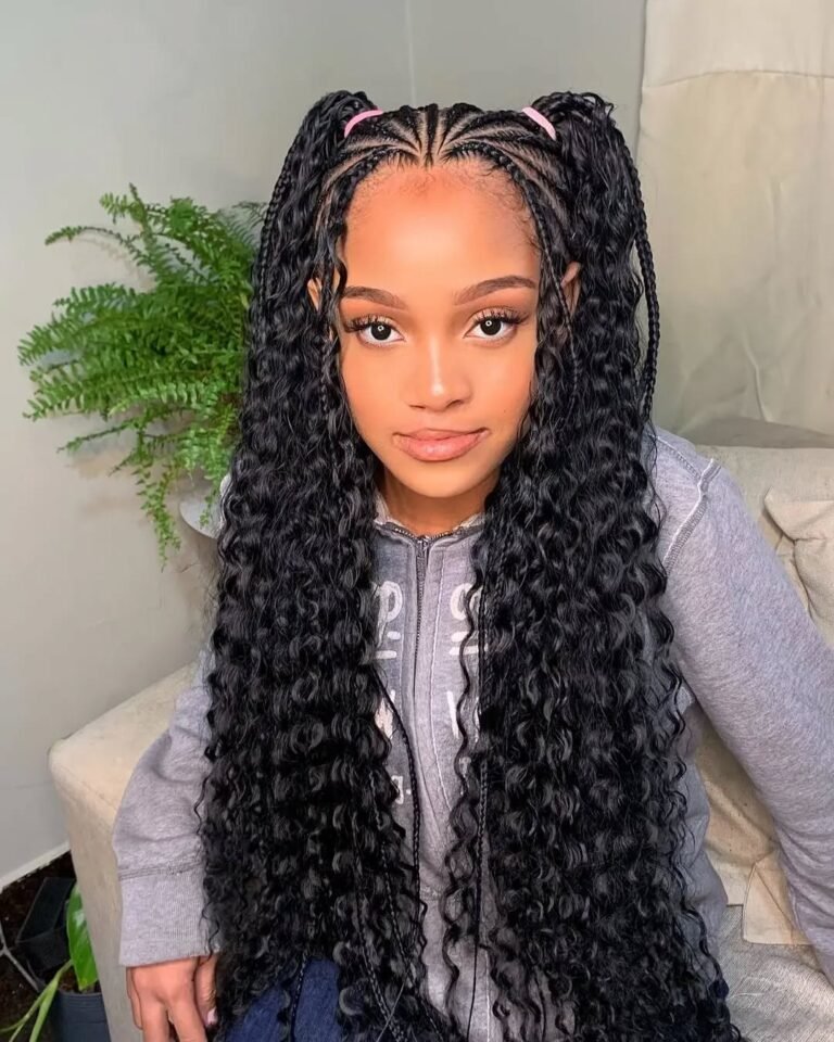 Black Bum Length Boho Tribal Braids