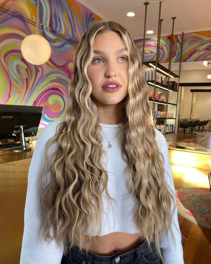 Blonde mermaid waves