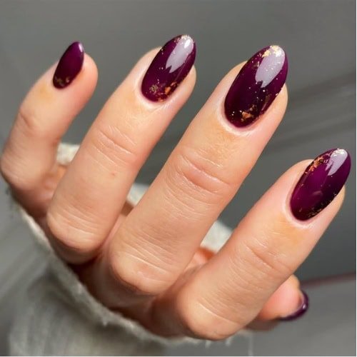 Bordeaux with Gold Flakes