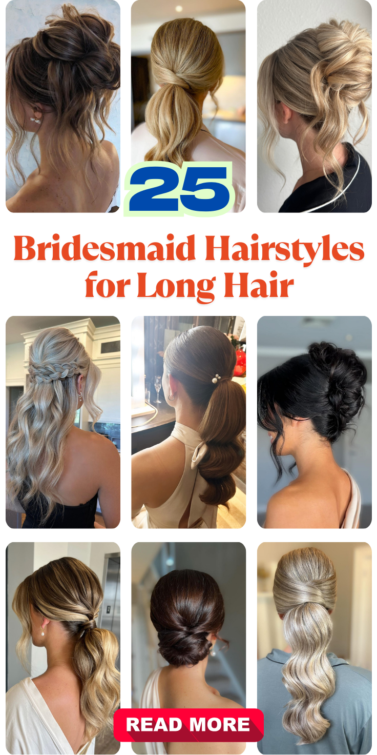 Bridesmaid Hairstyles for Long Hair