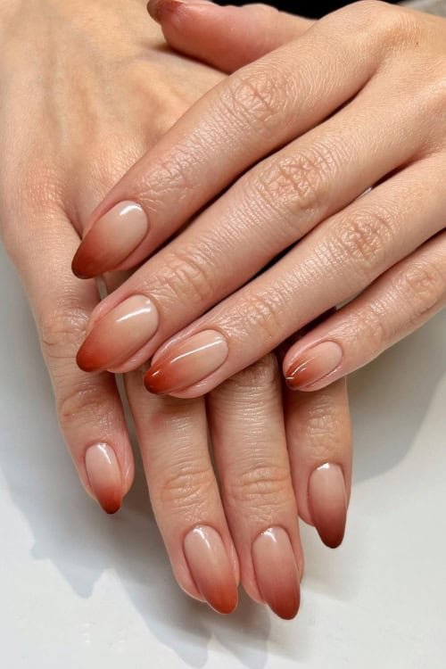 Cinnamon Spice Ombre Tips
