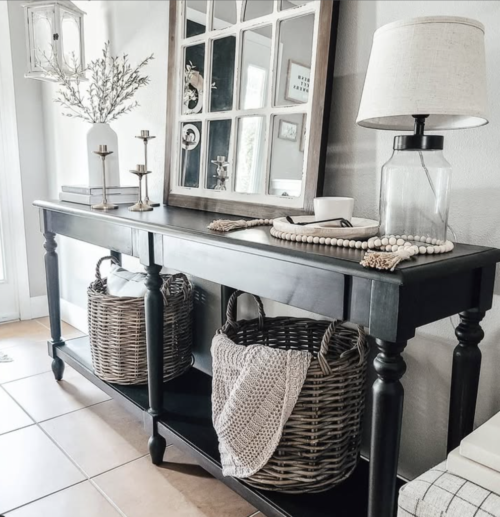 Classic Console with Layered Mirrors