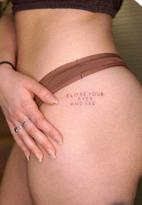 Close your eyes
