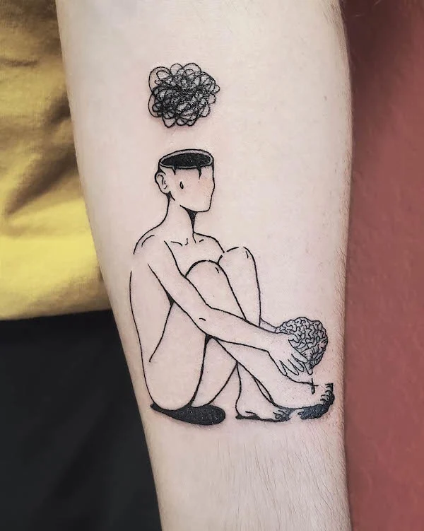 Conceptual mental health tattoo
