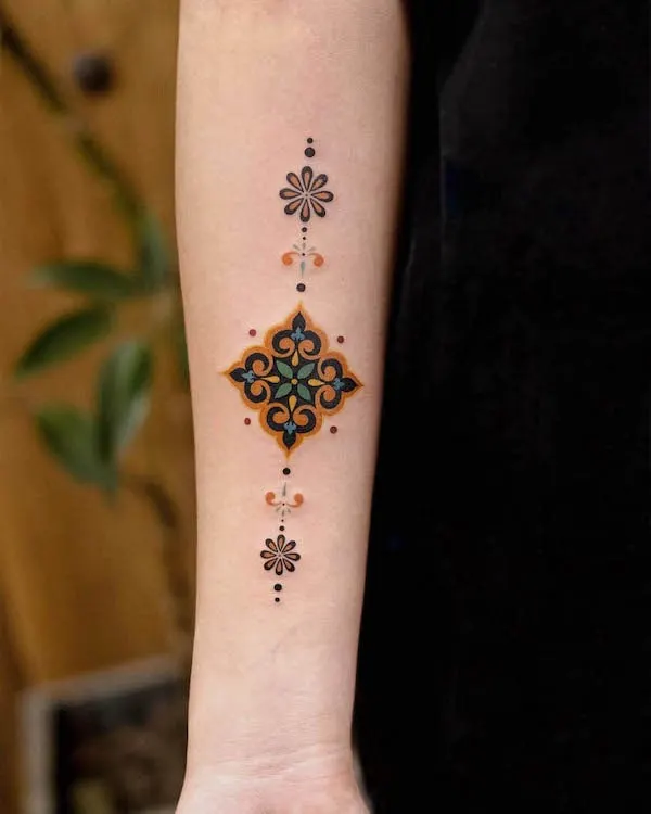 Cute antique forearm mandala