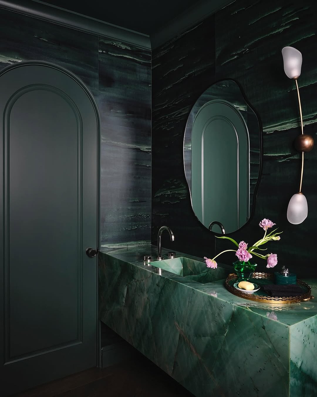 Dark Green and Black Decor