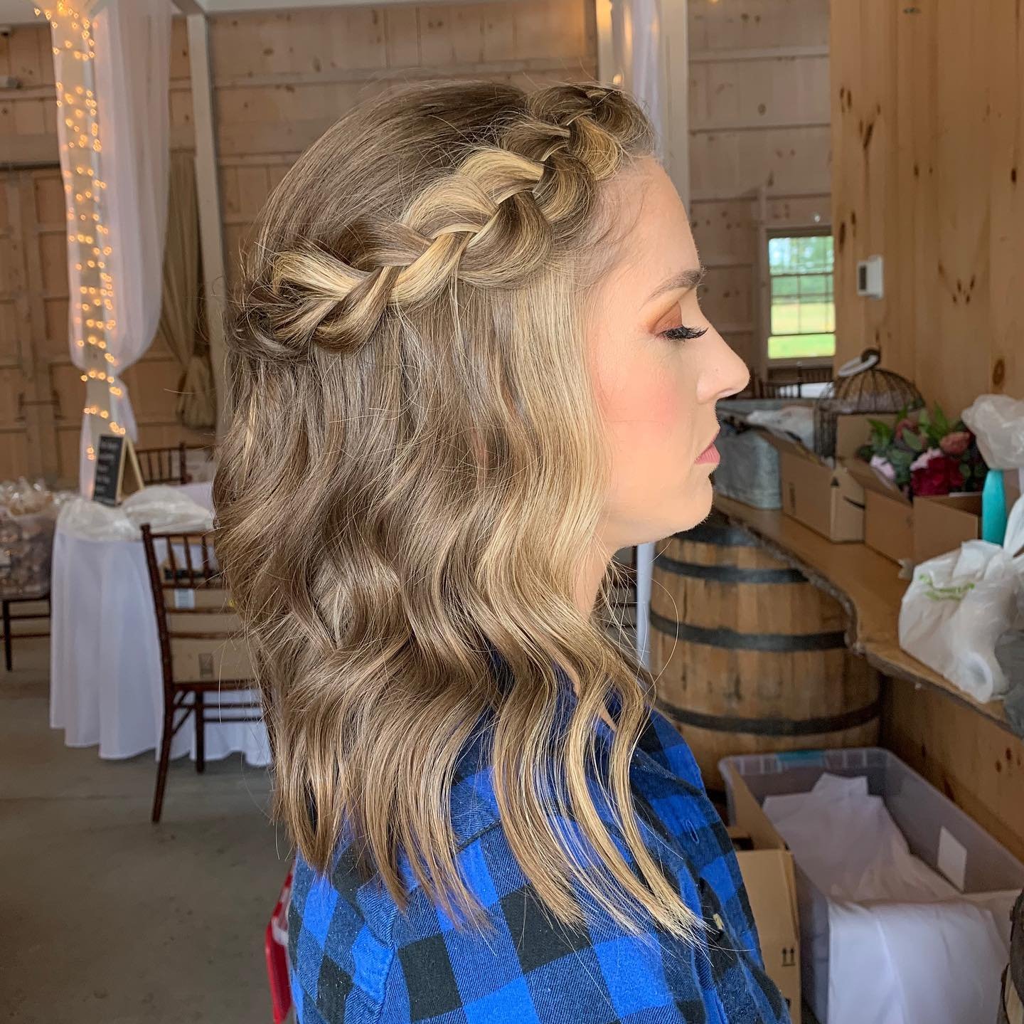 Dutch Braid Crown- Half Hair Down