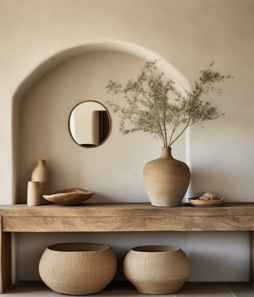 Embrace Earth Tones and Organic Shapes