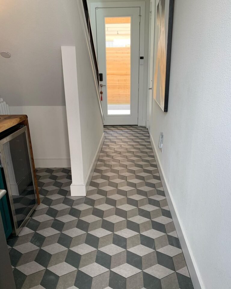 Entrance Tile Ideas With Glass Door
