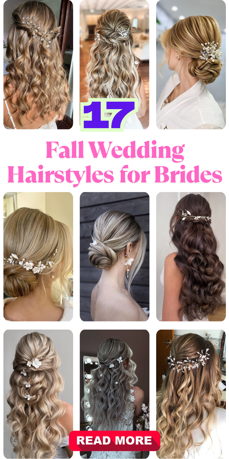 Fall Wedding Hairstyles for Brides