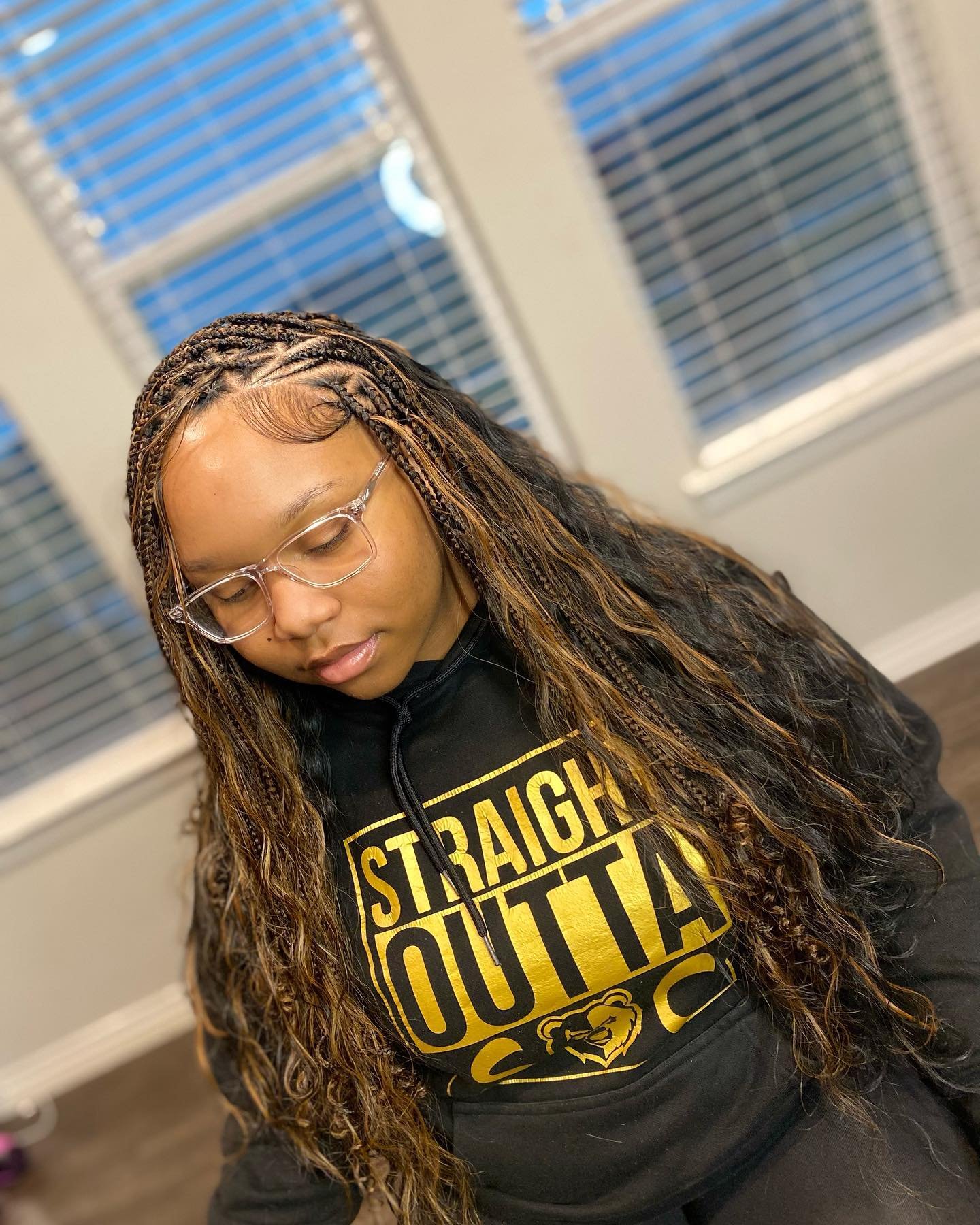 Flip Over Fulani with Weave