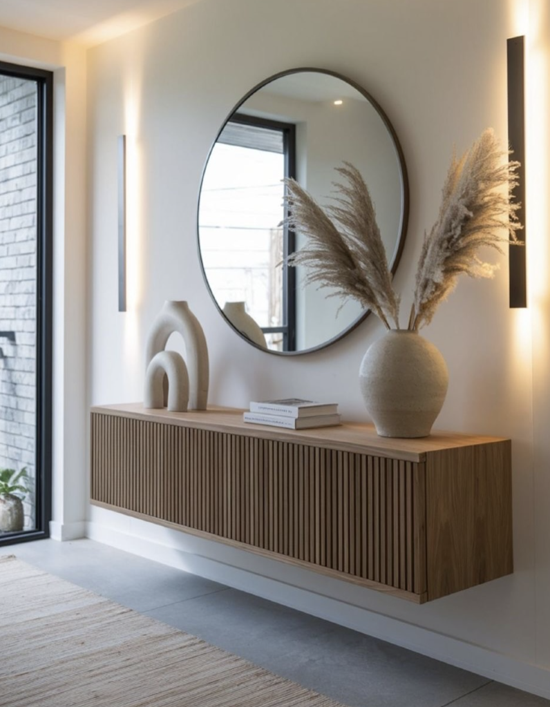 Fluted Floating Console