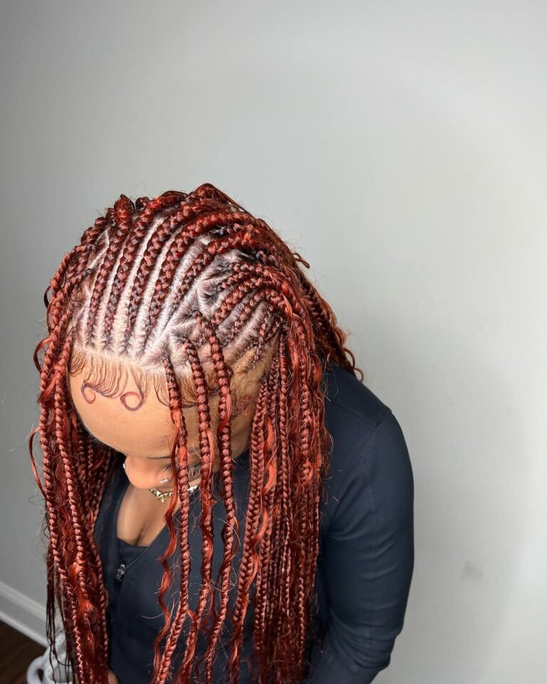 Ginger Flip Over Fulani with Curls