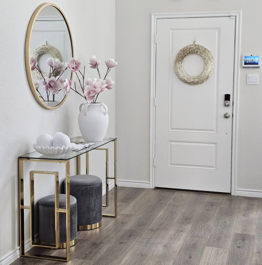 Glam It Up with Gold and Glass