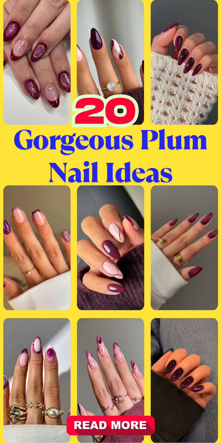Gorgeous Plum Nail Ideas