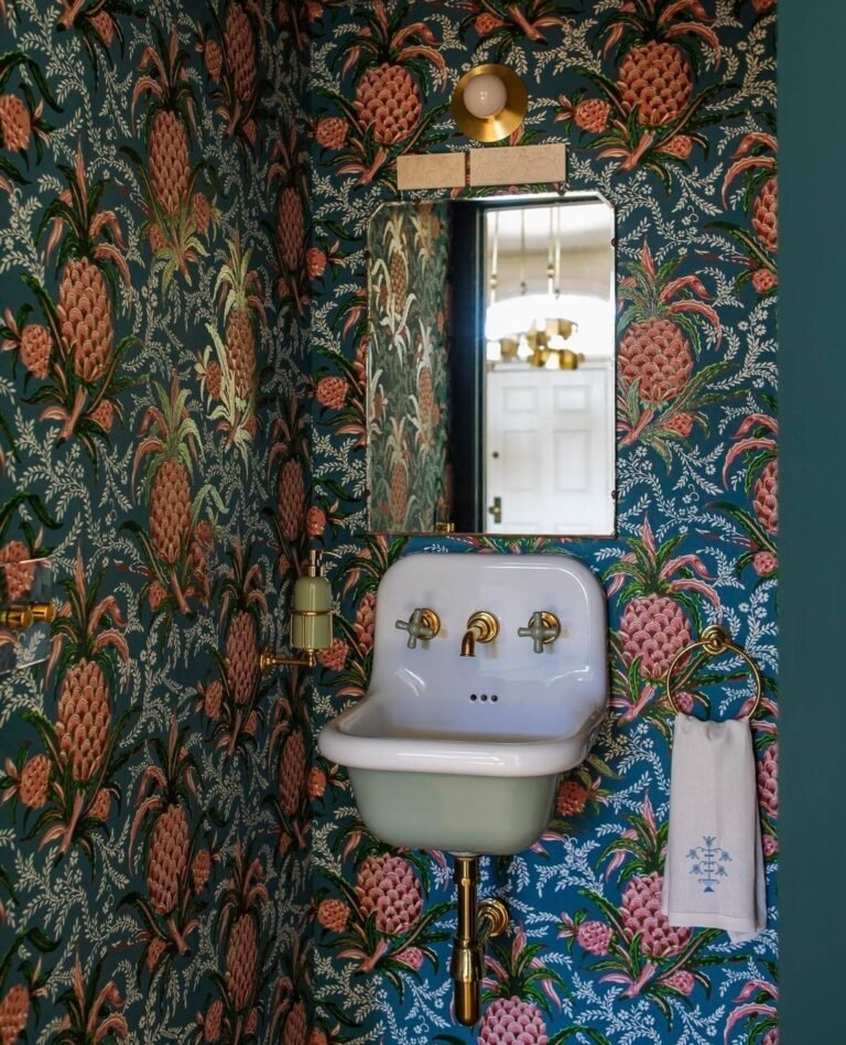 Grapefruit Blossom Powder Room