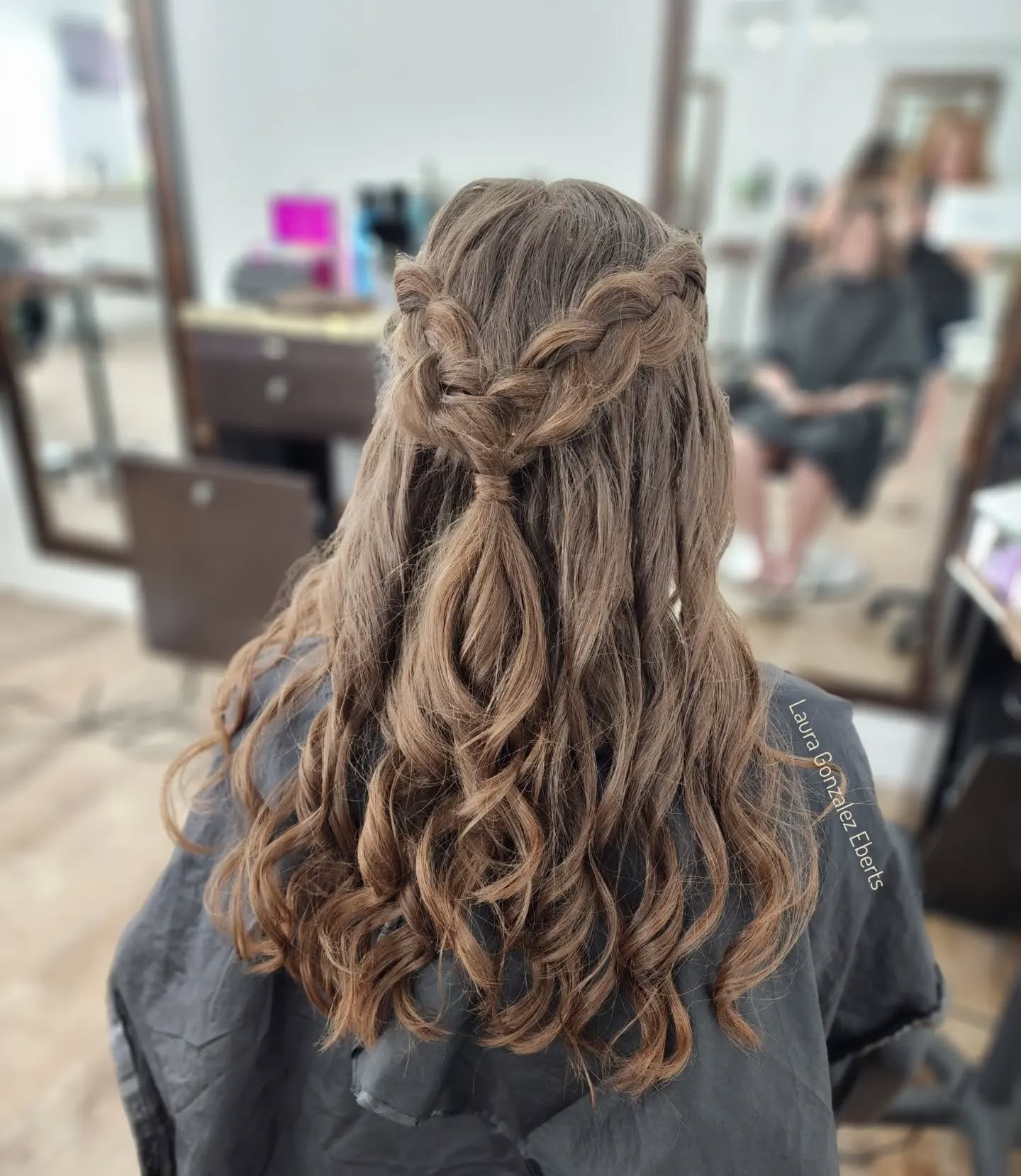 Half Dutch Braids Half Loose Wave Hair