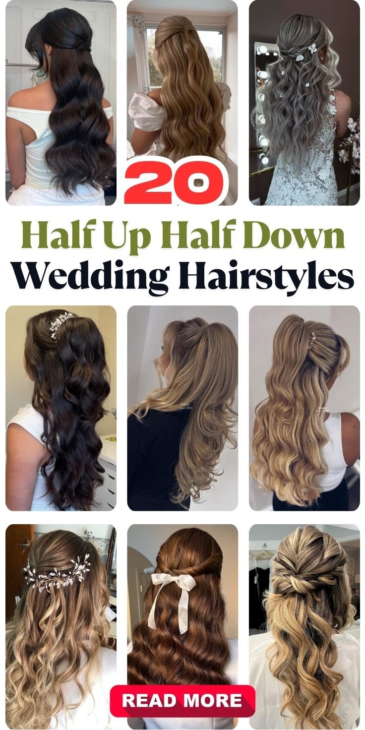 Half Up Half Down Wedding Hairstyles