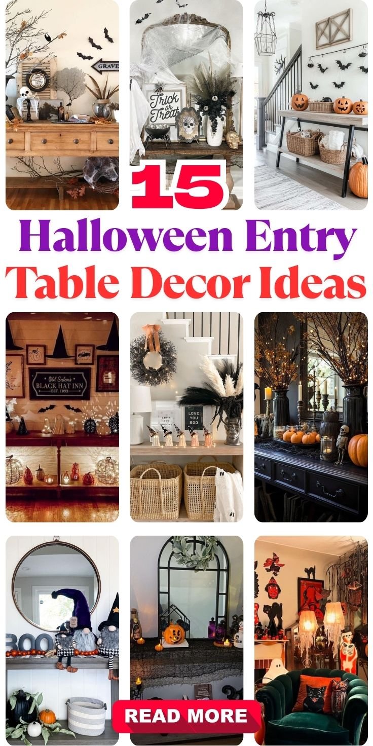 Halloween Entry Table Decor Ideas
