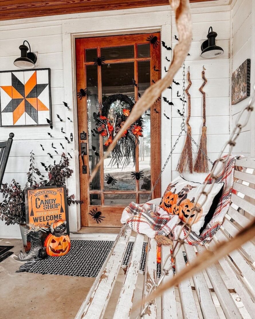 Halloween Front Porch Decor Idea
