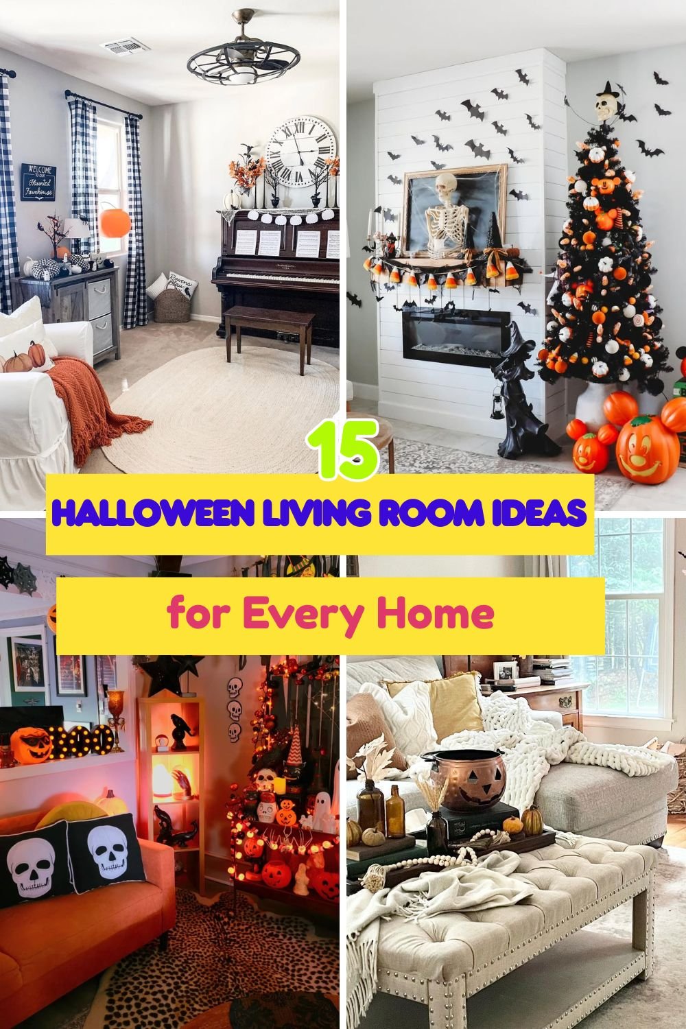 Cozy Halloween Living Room Ideas