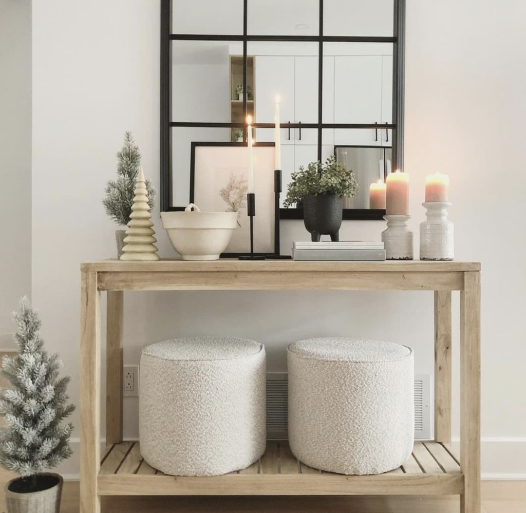 Holiday Table with Warm Candles