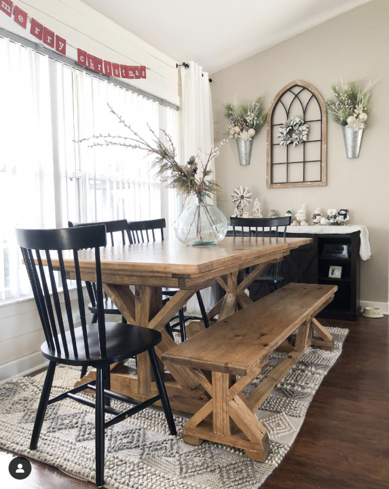 Light Wood And Black Window Frame
