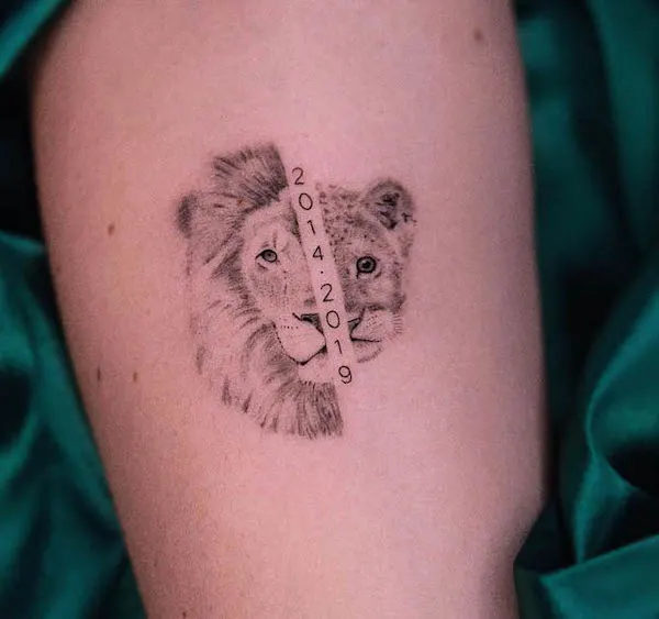 Lion sibling tattoo
