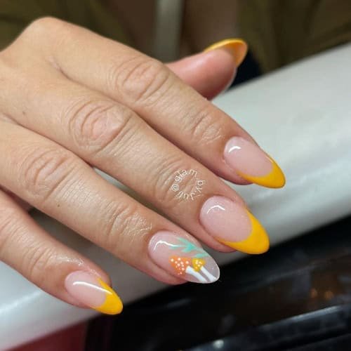 Mustard French Tips with Mushrooms