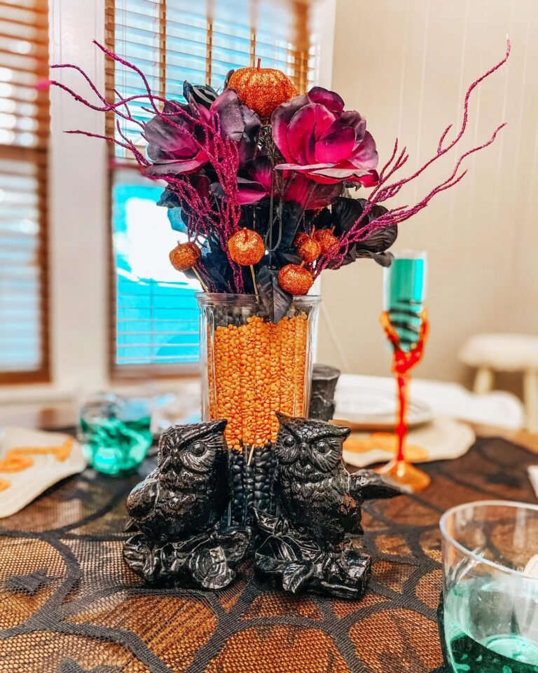 Owl & Autumn Blooms