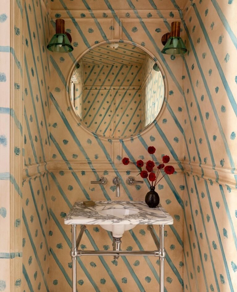 Peach and Blue Elegance