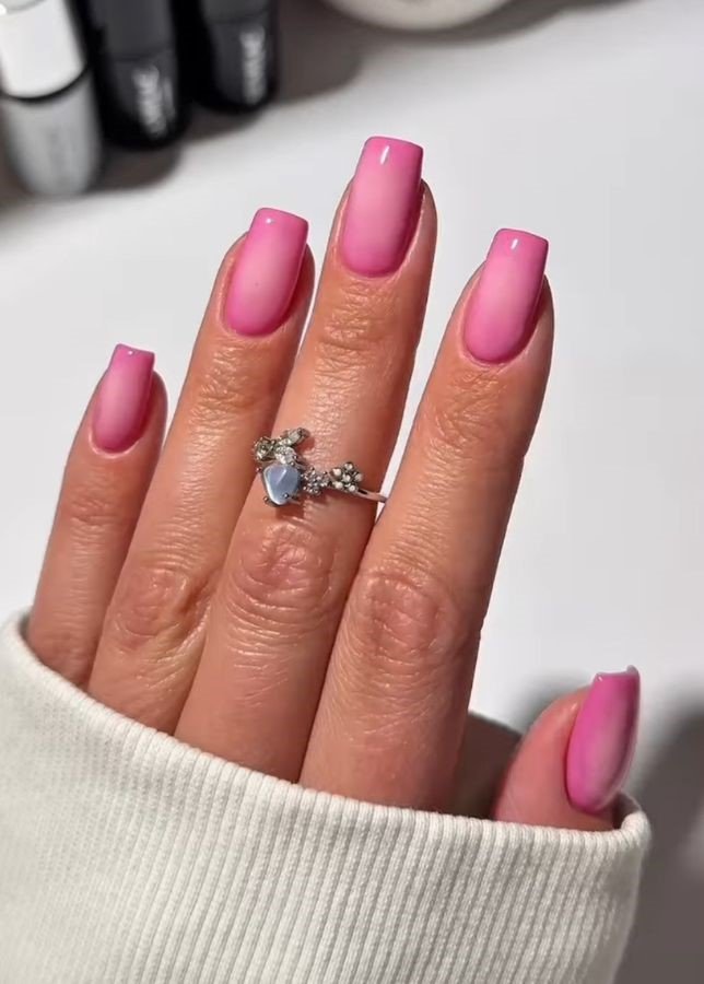 Pink Aura Nails