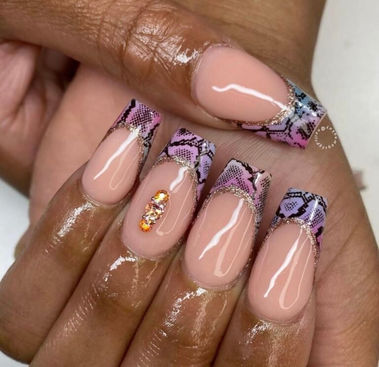 Pink & Purple Snake Print