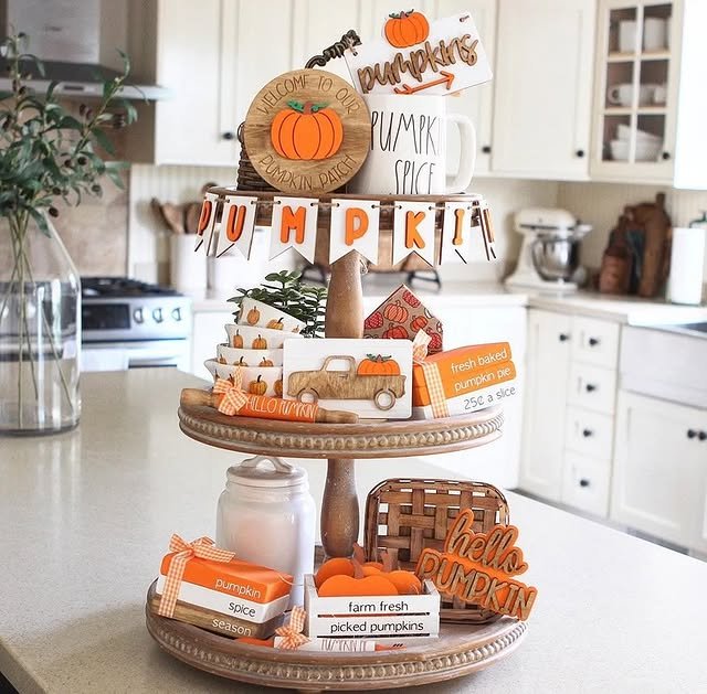 Pumpkin Patch Tiered Tray