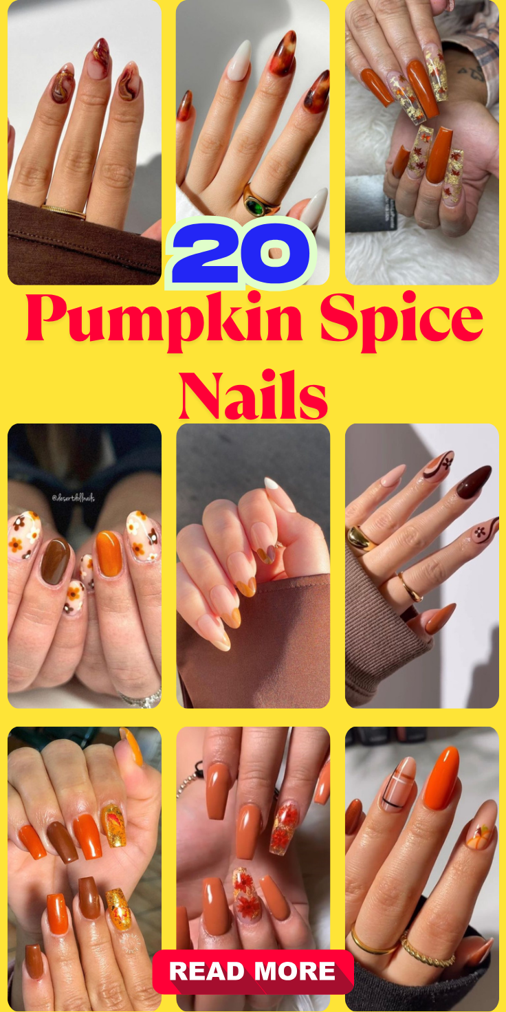 Autumn-Perfect Pumpkin Spice Nails