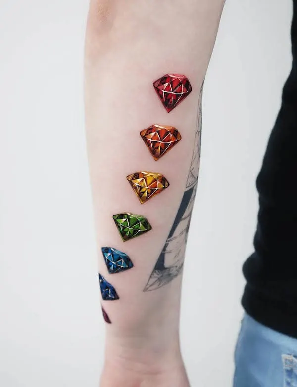Rainbow diamonds