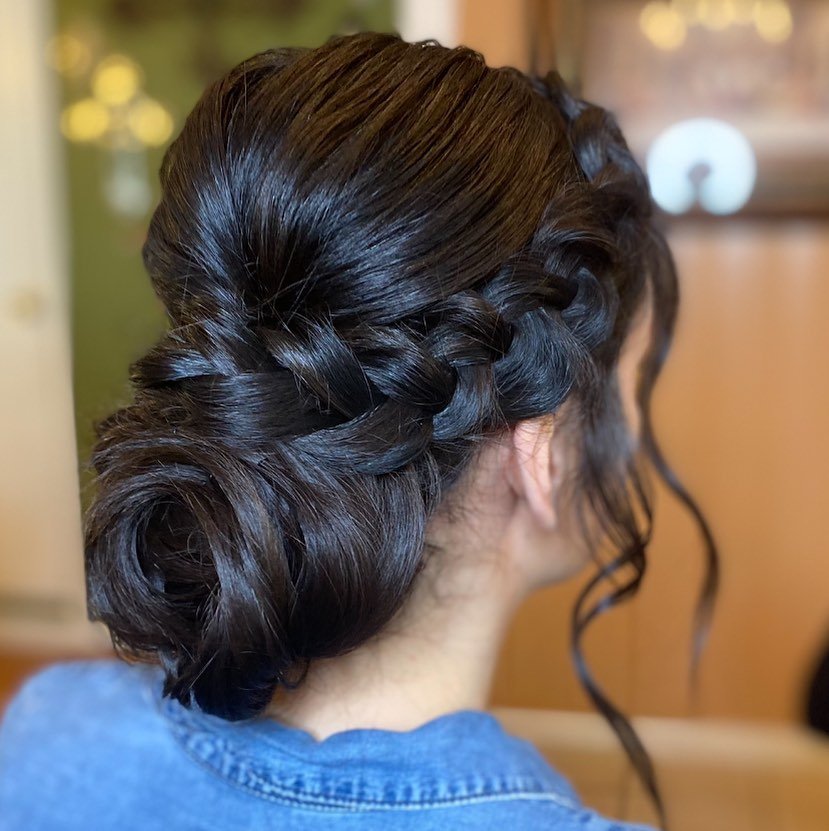Side Dutch Into A Bun- Bridesmaid Style